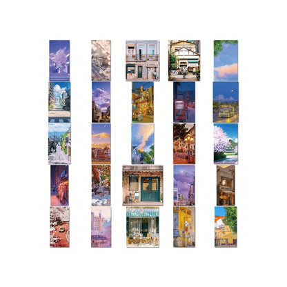 55PCS Street Photography Style Decorative Graffiti Stickers Exquisite, Fashionable, Creative DIY Decals Suitable for Laptops, Helmets, Skateboards, Water Bottles, Guitars, and Stationery Cases