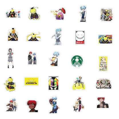 50PCS Assassination Classroom Stickers - Anime Teacher Decals for Laptops, Notebooks, School Supplies & Manga Fan Gifts