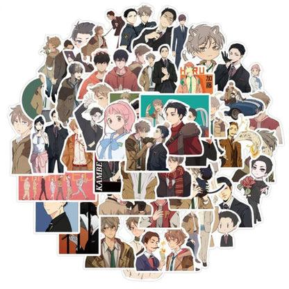 50PCS Cartoon Wealthy Detective Anime Character Doodle Stickers Exquisite, Fashionable, Creative DIY Journal Decorative Decals Suitable for Mugs, Helmets, Skateboards, and Stationery Boxes