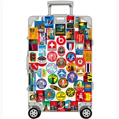 50PCS Classic Cartoon Scenery Building Doodle Stickers for Phone Cases, Laptops, Skateboards, Water Bottles, Helmets, Stationery Boxes, and Desktop Decor