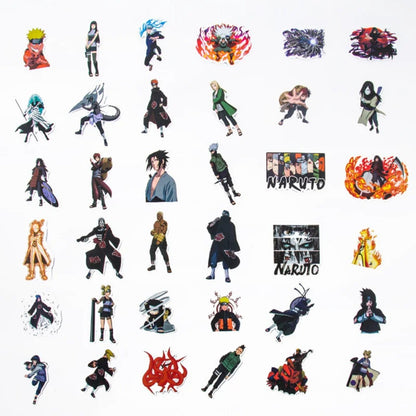 50PCS Konoha Ninja Semiotics Stickers - Shinobi Symbolism Decals for Hidden Village Politics, Chakra Flow Diagrams & Ninja Way Philosophy Journals