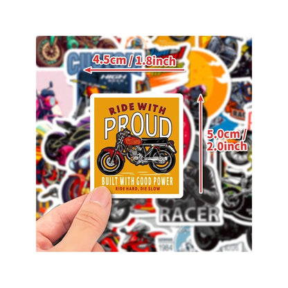 50PCS Cartoon Dirt Bike Graffiti Stickers Exquisite, Stylish, Creative DIY Decorative Decals Suitable for Laptops, Suitcases, Guitars, Stationery Boxes, and Desktops