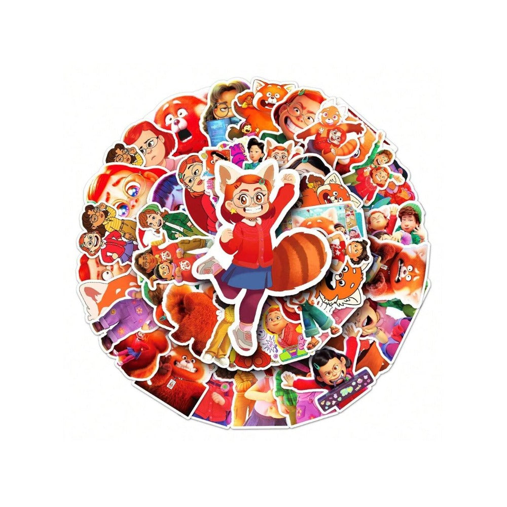 50PCS Animated Movie Youthful Transformation Cute Doodle Stickers Exquisite Fashion Creative DIY Journal Decorative Decals Suitable for Suitcases, Laptops, Skateboards, and Stationery Cases