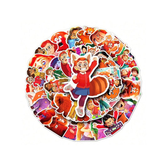 50PCS Animated Movie Youthful Transformation Cute Doodle Stickers Exquisite Fashion Creative DIY Journal Decorative Decals Suitable for Suitcases, Laptops, Skateboards, and Stationery Cases