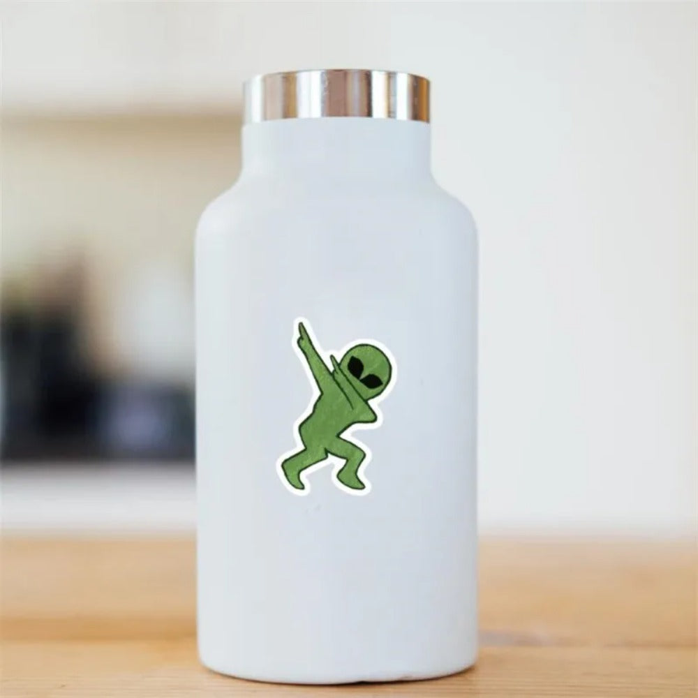 50PCS Cartoon Alien Doodle Stickers Exquisite, Fashionable, Creative DIY Decorative Decals Perfect for Journaling, Suitcases, Laptops, Phone Cases, and Stationery Boxes