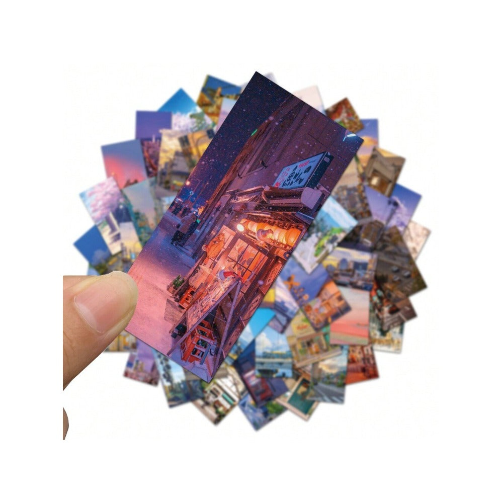 55PCS Street Photography Style Decorative Graffiti Stickers Exquisite, Fashionable, Creative DIY Decals Suitable for Laptops, Helmets, Skateboards, Water Bottles, Guitars, and Stationery Cases