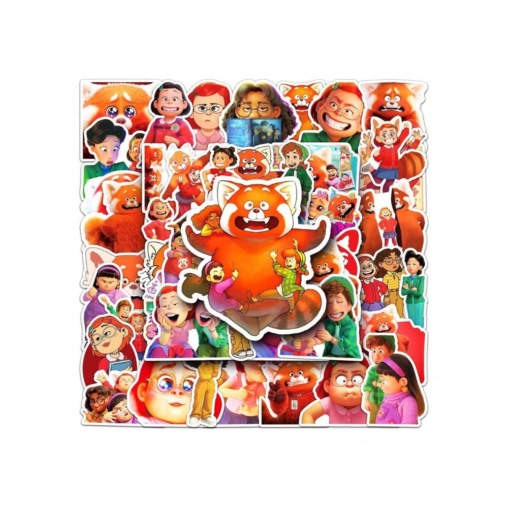 50PCS Animated Movie Youthful Transformation Cute Doodle Stickers Exquisite Fashion Creative DIY Journal Decorative Decals Suitable for Suitcases, Laptops, Skateboards, and Stationery Cases