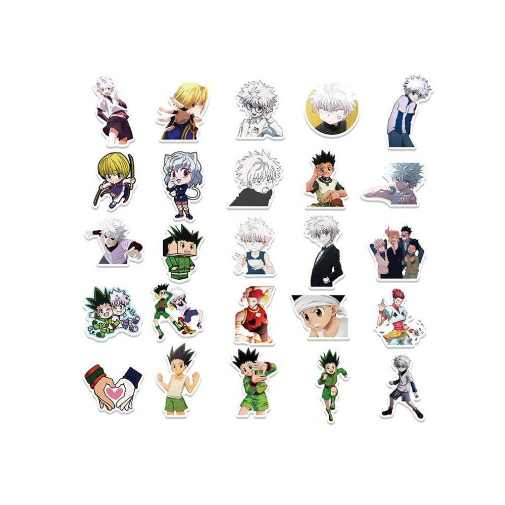 50PCS Japanese Anime HUNTERxHUNTER Doodle Stickers Exquisite and Stylish DIY Creative Decorative Decals Suitable for Suitcases, Laptops, Skateboards, Water Bottles, and Stationery Cases