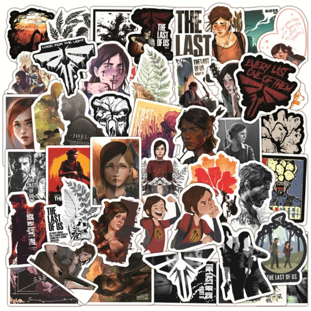 50PCS Last of Us Graffiti Stickers for Suitcases, Skateboards, Pencil Cases, Water Bottles, DIY, and Exquisite Desktop Decor Decals