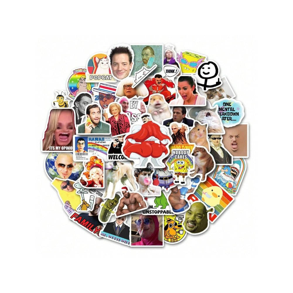 50PCS TV Parody Sticker Series: Stylish Creative DIY Decals for Suitcases, Laptops, Stationery Boxes, and Desktops