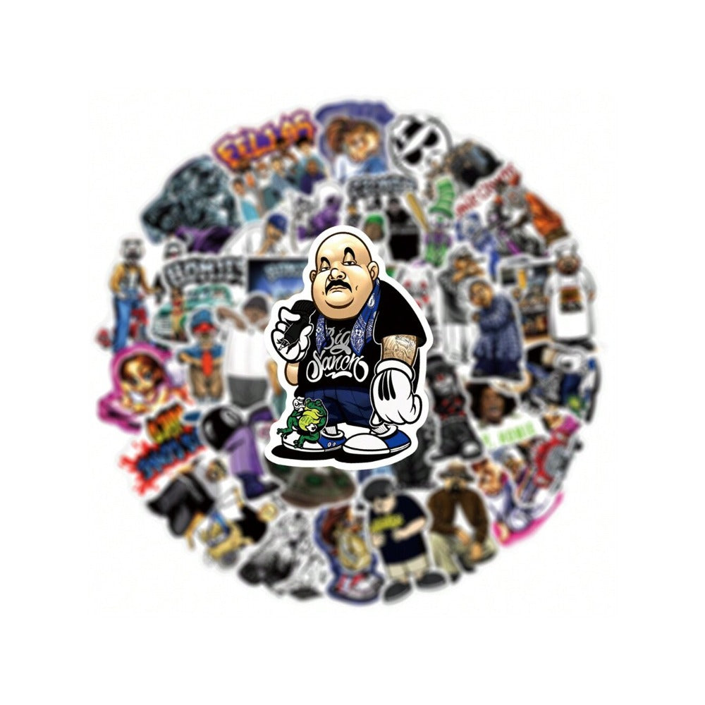 50PCS Homies Cartoon Graffiti Stickers Exquisite, Fashionable, Creative DIY Journal Decorations Suitable for Suitcases, Laptops, Skateboards, Helmets, Guitars, and Stationery Cases