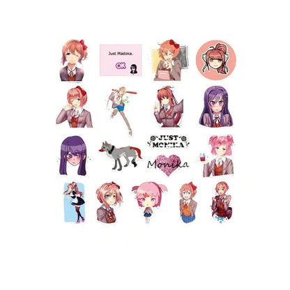 50PCS Anime Cartoon Monica Doodle Stickers - Exquisite, Fashionable, Creative DIY Journal Decorations Suitable for Helmets, Water Bottles, Guitars, Skateboards, and Stationery Cases