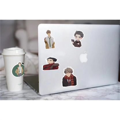 50PCS Cartoon Wealthy Detective Anime Character Doodle Stickers Exquisite, Fashionable, Creative DIY Journal Decorative Decals Suitable for Mugs, Helmets, Skateboards, and Stationery Boxes