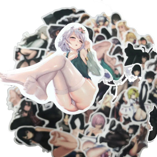 50PCS Anime Girl Stickers - Kawaii Style Decals for Laptops, Planners, Water Bottles & Japanese Pop Culture Gifts