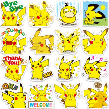 50PCS Cute Cartoon Pokémon Doodle Stickers Exquisite, Fashionable, Creative DIY Planner Decor Decals Perfect for Mugs, Helmets, Skateboards, and Pencil Cases