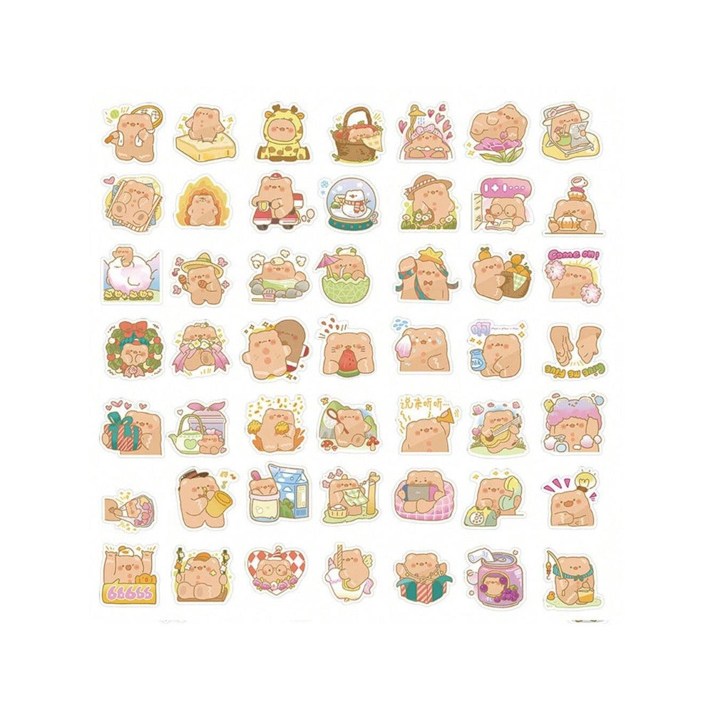 100PCS Cartoon Cute Bear Animal Doodle Stickers Exquisite Fashion Creative DIY Planner Decoration Stickers Suitable for Skateboards, Water Bottles, Helmets, Guitars, and Stationery Boxes