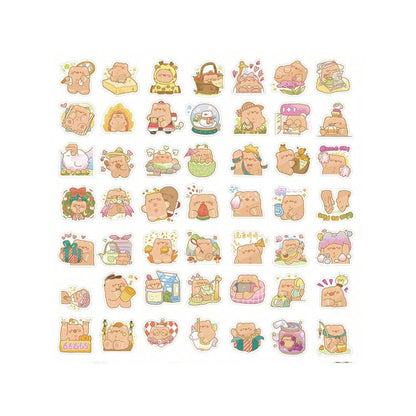 100PCS Cartoon Cute Bear Animal Doodle Stickers Exquisite Fashion Creative DIY Planner Decoration Stickers Suitable for Skateboards, Water Bottles, Helmets, Guitars, and Stationery Boxes