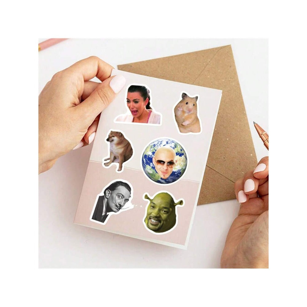 50PCS TV Parody Sticker Series: Stylish Creative DIY Decals for Suitcases, Laptops, Stationery Boxes, and Desktops