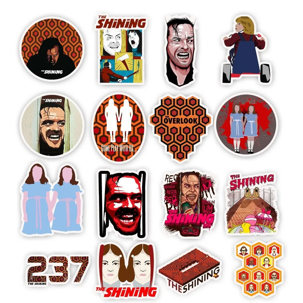 50PCS Classic Movie Shiny Doodle Stickers for Suitcases, Luggage, Refrigerators, Skateboards, Water Bottles, Helmets - Creative Decorative Decals
