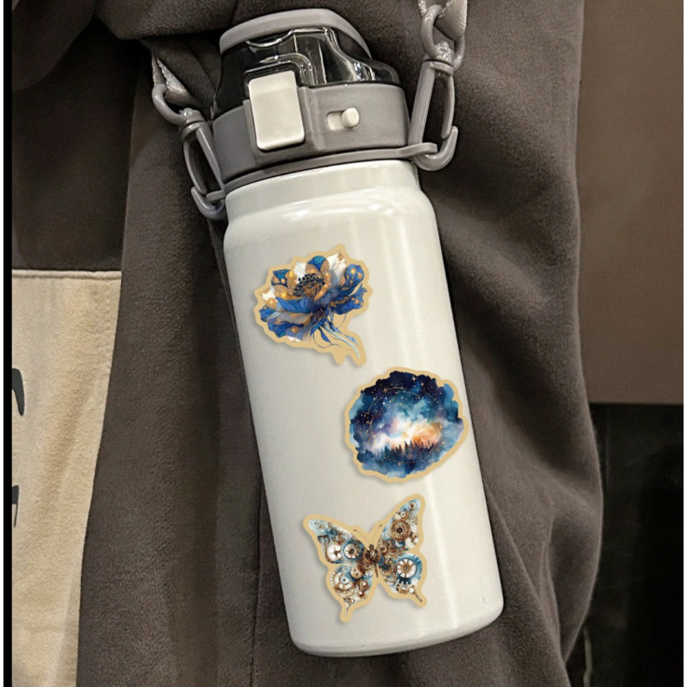 50PCS Cartoon Cosmic Vortex Series Doodle Stickers Creative and Exquisite Decorative Stickers for Notebooks Suitable for Guitar Notebooks, Luggage, Water Bottles, and Stationery Cases