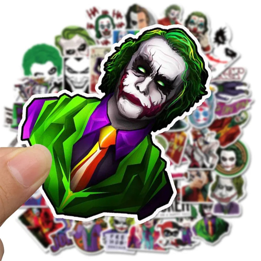50PCS Classic Movie Joker Graffiti Stickers Perfect for Suitcases, Laptops, Water Bottles, Skateboards, Stationery Boxes Exquisite DIY Journal Decorative Decals