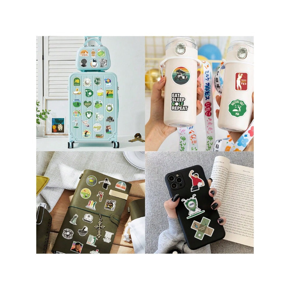 50PCS Sports Series Golf Graffiti Stickers Exquisite, Fashionable, Creative DIY Journal Decorations Suitable for Computers, Skateboards, Bags, Refrigerators, Stationery Boxes