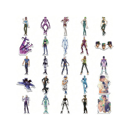 50PCS Japanese Manga JOJO's Bizarre Adventure Anime Character Roleplay Doodle Stickers Exquisite and Stylish DIY Decorative Decals Suitable for Luggage, Laptops, and Stationery Cases