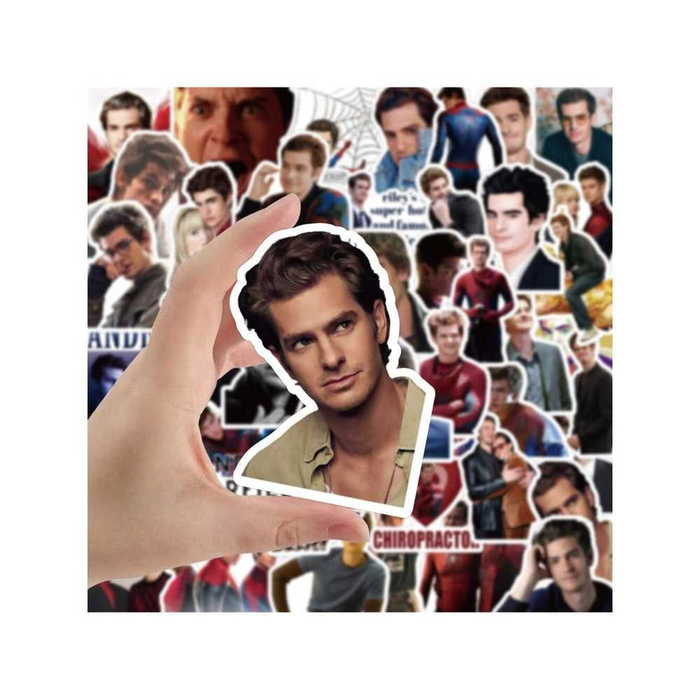 50PCS Star Andrew Garfield Graffiti Stickers for Notebooks, Skateboards, Luggage, Computers, Water Bottles, Stationery Boxes, and Beautiful Desktop Decor Decals