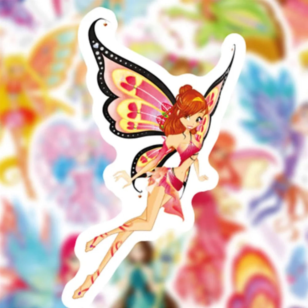 50 PCS Cute Cartoon Mermaid Fairy Tale Girl Doodle Stickers for Suitcases, Skateboards, Water Bottles, Helmets, Guitars, and More Perfect DIY Desktop and Planner Decorative Decals