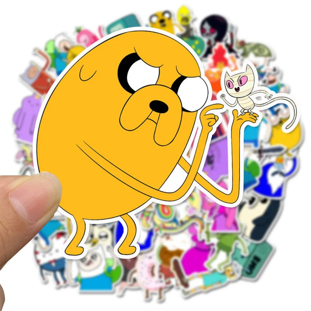 100PCS Adventure Time Psychogeography Stickers - Ooo Cartographic Decals for Post-Apocalyptic Whimsy Maps, Candy Kingdom Politics & Existential Adventure Logs