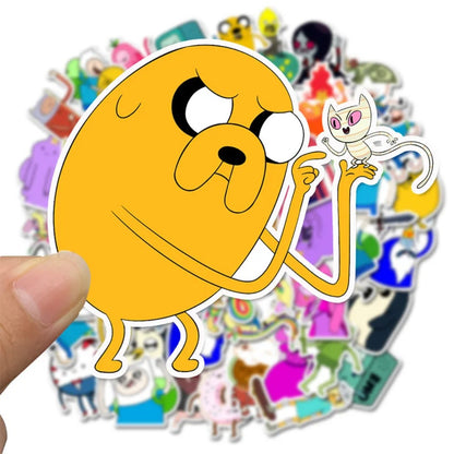 100PCS Adventure Time Psychogeography Stickers - Ooo Cartographic Decals for Post-Apocalyptic Whimsy Maps, Candy Kingdom Politics & Existential Adventure Logs