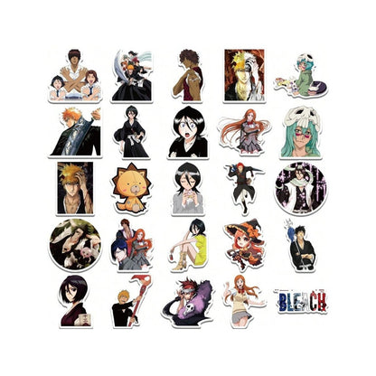 50PCS Japanese Anime Classic Bleach: Thousand-Year Blood War Doodle Stickers Exquisite Creative DIY Journal Decorative Decals Suitable for Suitcases, Laptops, Water Bottles, Helmets, and Stationery Cases