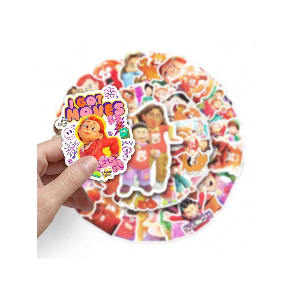 50PCS Animated Movie Youthful Transformation Cute Doodle Stickers Exquisite Fashion Creative DIY Journal Decorative Decals Suitable for Suitcases, Laptops, Skateboards, and Stationery Cases