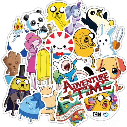 50PCS Anime Cartoon Adventure Doodles Stickers Exquisite, Fashionable, Creative DIY Journal Decorations Suitable for Mugs, Helmets, Skateboards, Refrigerators, Stationery Boxes