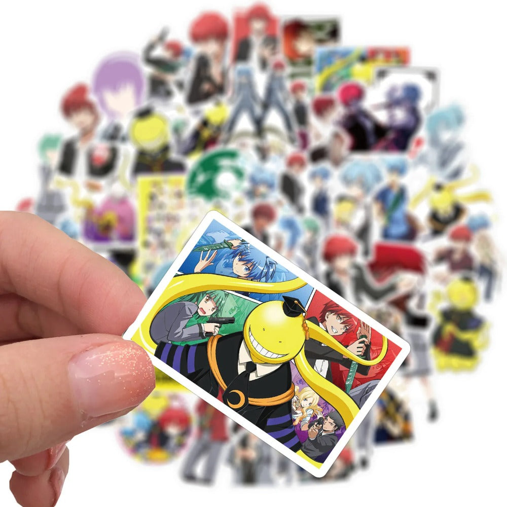 50PCS Assassination Classroom Stickers - Anime Teacher Decals for Laptops, Notebooks, School Supplies & Manga Fan Gifts