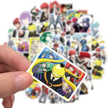 50PCS Assassination Classroom Stickers - Anime Teacher Decals for Laptops, Notebooks, School Supplies & Manga Fan Gifts