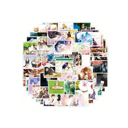 50PCS Anime Cartoon Natsume's Book of Friends Doodle Stickers Exquisite Creative Journal Decorative Decals Suitable for Suitcases, Travel Backpacks, Skateboards, Laptops, and Stationery Cases