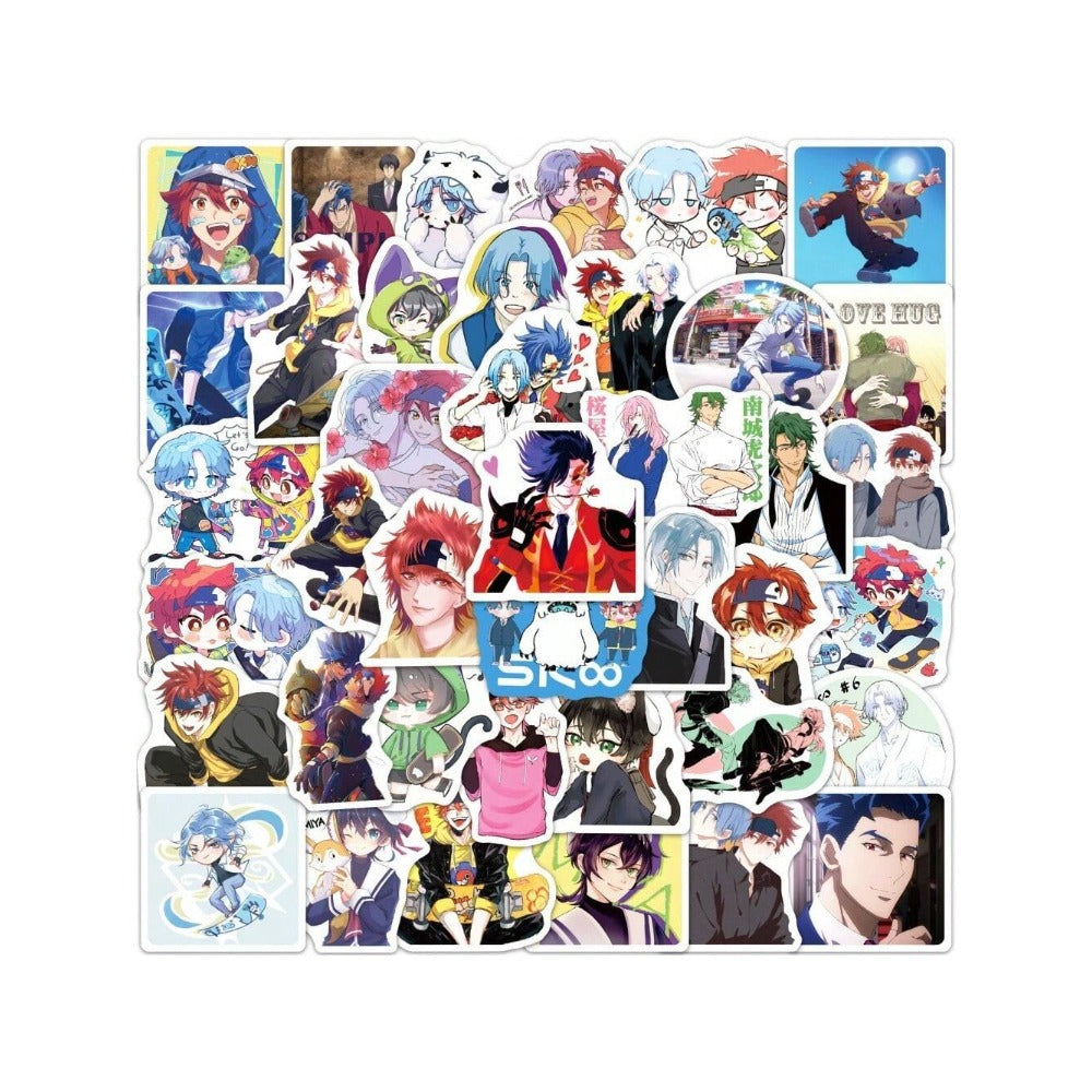 50PCS Cartoon Animation Sk8 Infinite Skateboard Graffiti Stickers Exquisite Creative Journal Decorative Decals Suitable for Luggage, Laptops, Refrigerators, and Stationery Boxes
