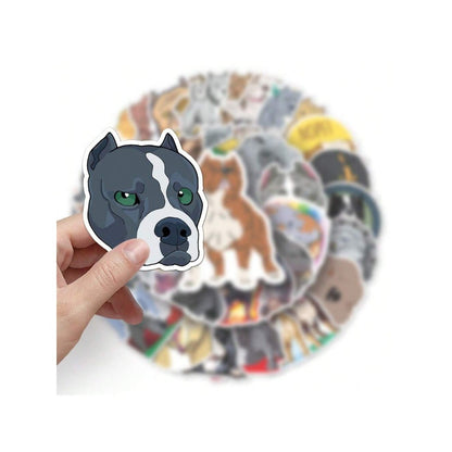 50PCS Cartoon Bully Dog Graffiti Stickers Exquisite, Stylish, Creative DIY Decorative Decals Suitable for Refrigerators, Water Cups, Guitars, Helmets, Stationery Boxes, and Desktops