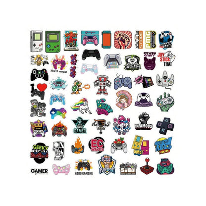 50PCS Cartoon Retro Game Console Series Doodle Stickers Cool Fashion DIY Decorative Stickers for Notebooks Perfect for Suitcases, Laptops, Skateboards, Pencil Cases, and Desktops