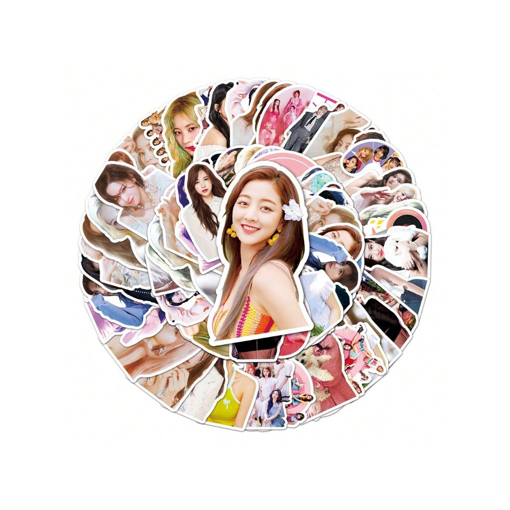 50PCS Popular Korean Girl Group TWICE Graffiti Stickers Perfect for Suitcases, Laptops, Skateboards, Water Bottles, and Journals Exquisite DIY Creative Decorative Decals