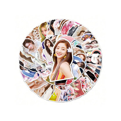 50PCS Popular Korean Girl Group TWICE Graffiti Stickers Perfect for Suitcases, Laptops, Skateboards, Water Bottles, and Journals Exquisite DIY Creative Decorative Decals