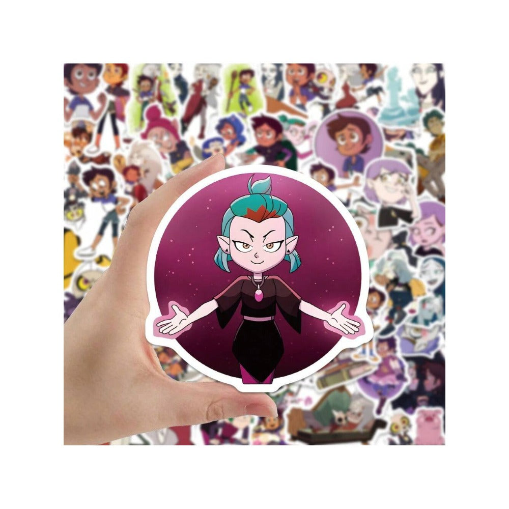 50PCS Owl Magic Wand Cartoon Doodle Stickers Exquisite, Fashionable, Creative DIY Journal Decorations Suitable for Refrigerators, Skateboards, Water Bottles, Helmets, Guitars, and Stationery Boxes