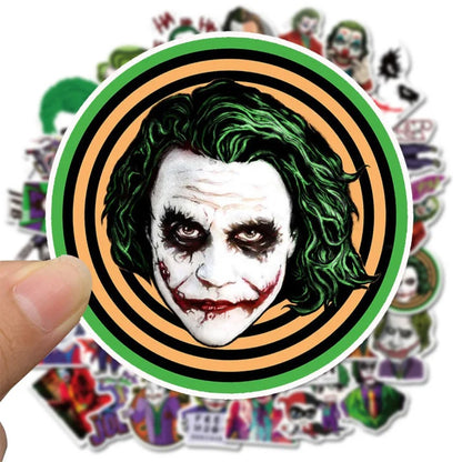 50PCS Classic Movie Joker Graffiti Stickers Perfect for Suitcases, Laptops, Water Bottles, Skateboards, Stationery Boxes Exquisite DIY Journal Decorative Decals