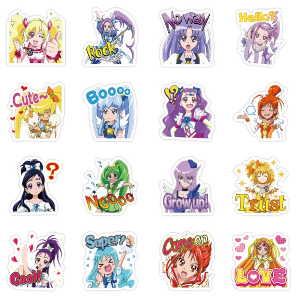 50PCS Cute Cartoon Girl Doodle Stickers for Suitcases, Laptops, Skateboards, Water Bottles, and Stationery Boxes Exquisite Creative Decorative Decals