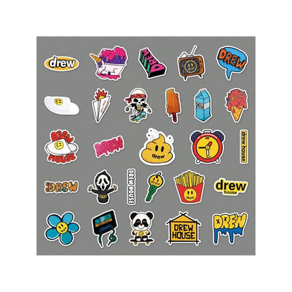 54PCS Cartoon Pop Art Pattern Doodle Stickers Exquisite Creative DIY Journal Decorative Decals Suitable for Water Bottles, Computers, Suitcases, Refrigerators, Stationery Boxes, and Desktops