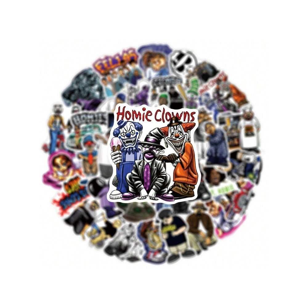 50PCS Homies Cartoon Graffiti Stickers Exquisite, Fashionable, Creative DIY Journal Decorations Suitable for Suitcases, Laptops, Skateboards, Helmets, Guitars, and Stationery Cases