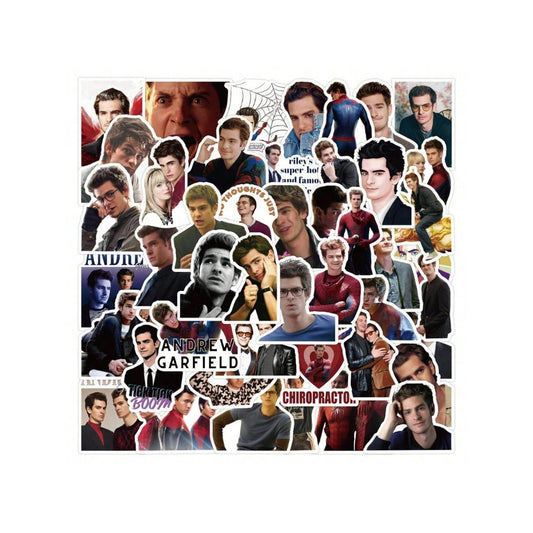 50PCS Star Andrew Garfield Graffiti Stickers for Notebooks, Skateboards, Luggage, Computers, Water Bottles, Stationery Boxes, and Beautiful Desktop Decor Decals