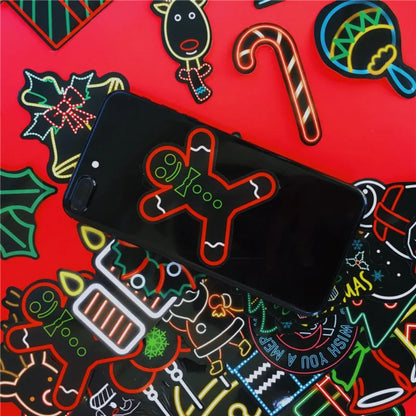 50PCS Christmas Decoration Elements Doodle Stickers for Helmets, Laptops, Water Bottles, Skateboards, Stationery Boxes, and Desktop Decor