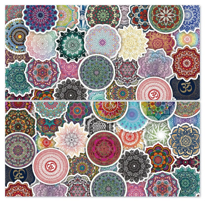 60PCS Mandala of Entropy Stickers - Chaos Containment Decals for Cognitive Diffusion Logs, Mental Scattering Maps & Information Overload Sanctuaries
